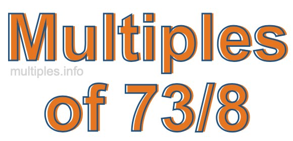 Multiples of 73/8 Multiples of 73/8