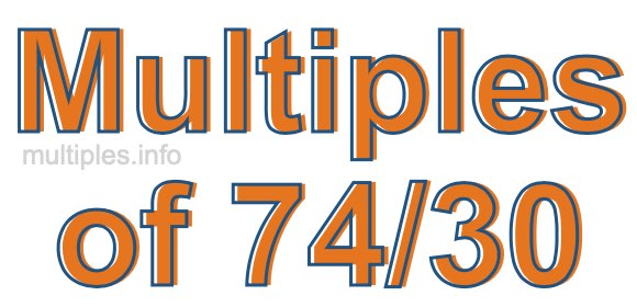Multiples of 74/30 Multiples of 74/30
