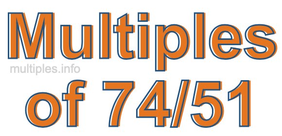 Multiples of 74/51 Multiples of 74/51