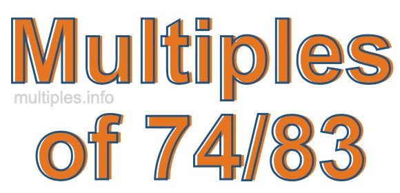 Multiples of 74/83 Multiples of 74/83