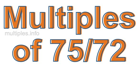 Multiples of 75/72 Multiples of 75/72