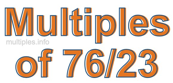 Multiples of 76/23 Multiples of 76/23