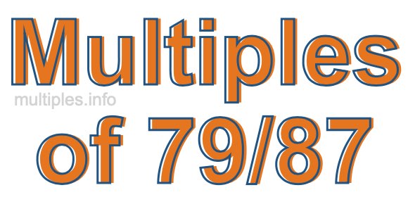 Multiples of 79/87 Multiples of 79/87