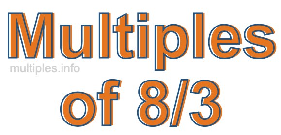 Multiples of 8/3 Multiples of 8/3
