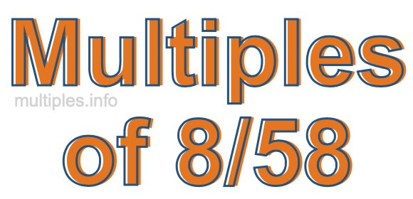 Multiples of 8/58 Multiples of 8/58