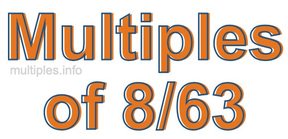 Multiples of 8/63 Multiples of 8/63