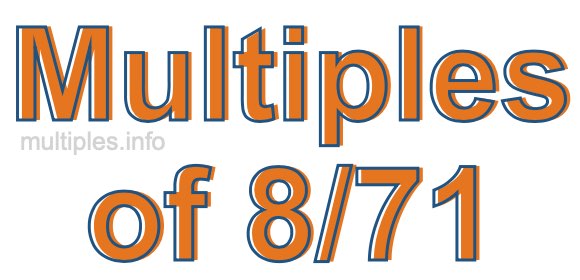 Multiples of 8/71 Multiples of 8/71