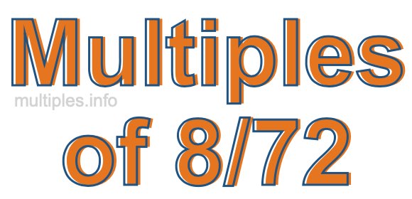Multiples of 8/72 Multiples of 8/72