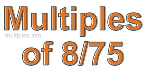 Multiples of 8/75 Multiples of 8/75