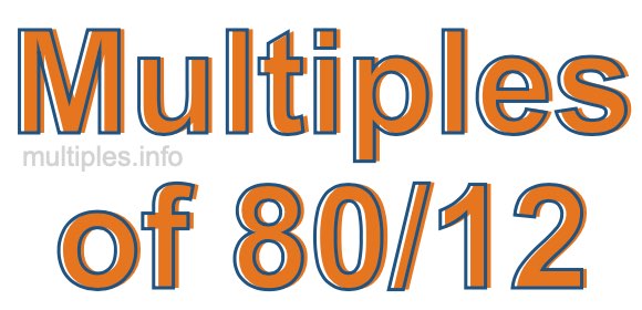 Multiples of 80/12