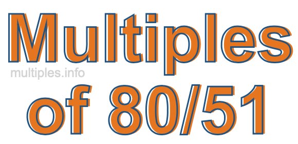 Multiples of 80/51 Multiples of 80/51