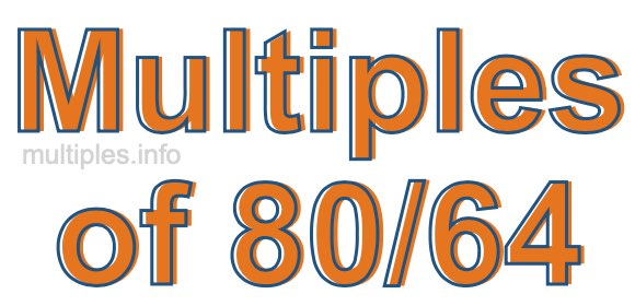 Multiples of 80/64 Multiples of 80/64
