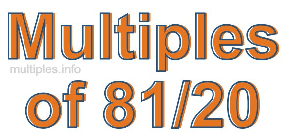 Multiples of 81/20 Multiples of 81/20