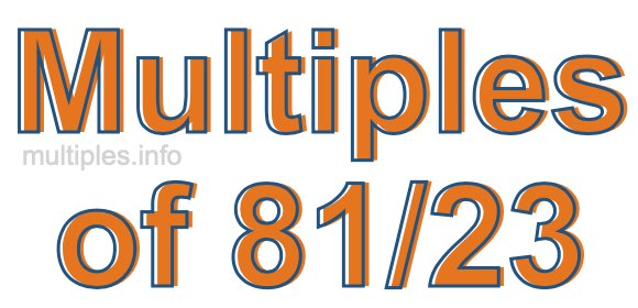 Multiples of 81/23 Multiples of 81/23