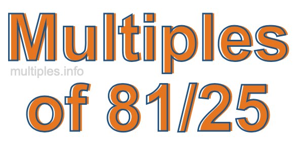 Multiples of 81/25 Multiples of 81/25