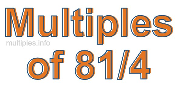 Multiples of 81/4