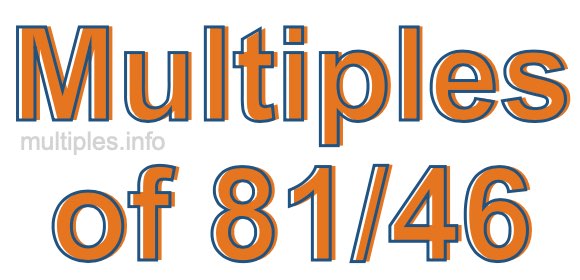 Multiples of 81/46 Multiples of 81/46
