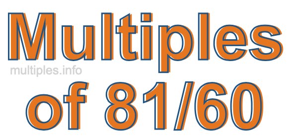 Multiples of 81/60 Multiples of 81/60
