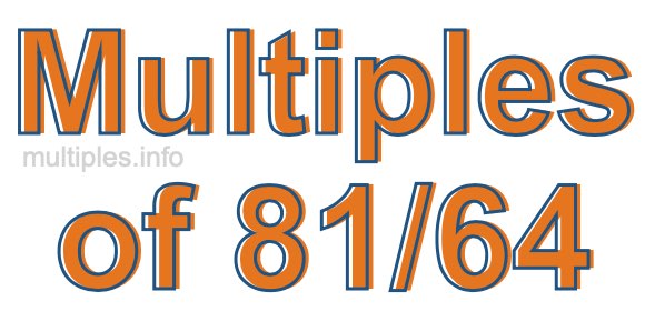 Multiples of 81/64 Multiples of 81/64