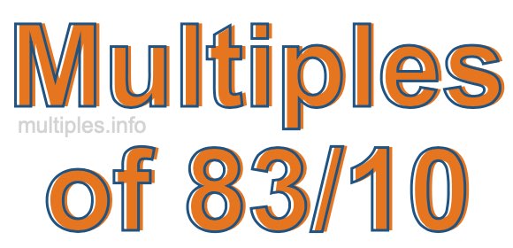 Multiples of 83/10 Multiples of 83/10