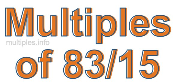 Multiples of 83/15 Multiples of 83/15