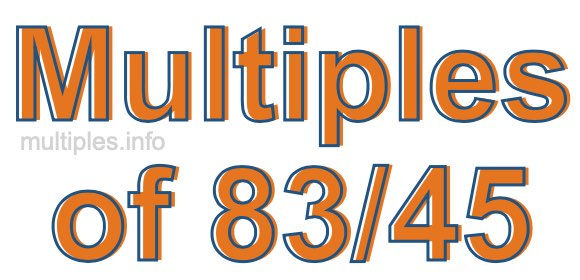 Multiples of 83/45 Multiples of 83/45