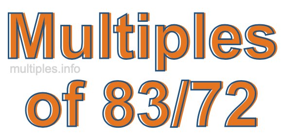 Multiples of 83/72