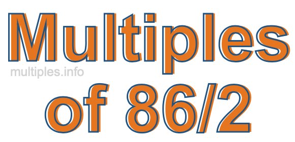 Multiples of 86/2 Multiples of 86/2