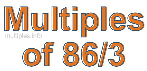 Multiples of 86/3 Multiples of 86/3