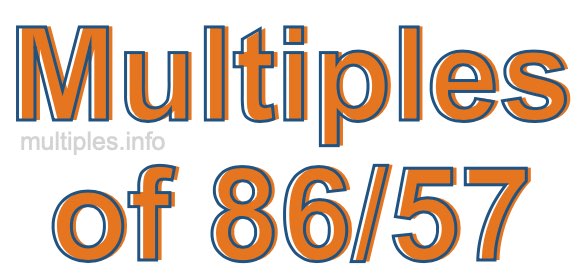 Multiples of 86/57 Multiples of 86/57