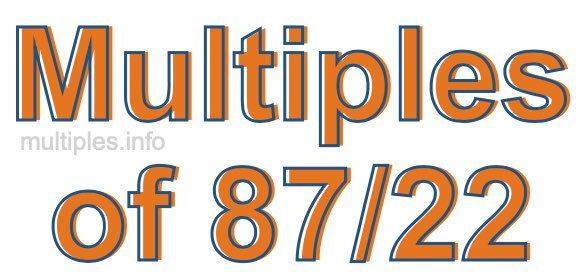 Multiples of 87/22 Multiples of 87/22