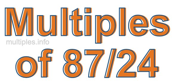 Multiples of 87/24 Multiples of 87/24