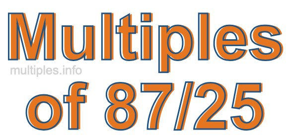 Multiples of 87/25 Multiples of 87/25