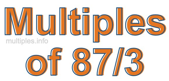 Multiples of 87/3 Multiples of 87/3