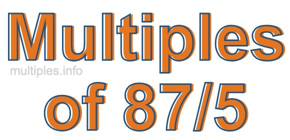 Multiples of 87/5 Multiples of 87/5