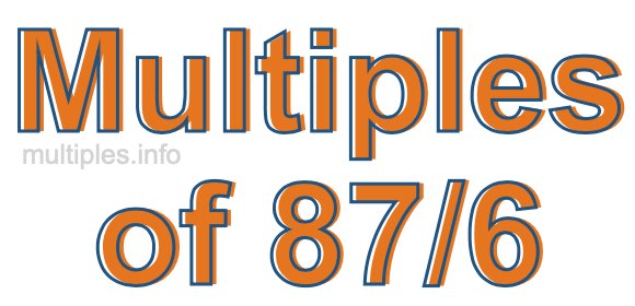 Multiples of 87/6 Multiples of 87/6