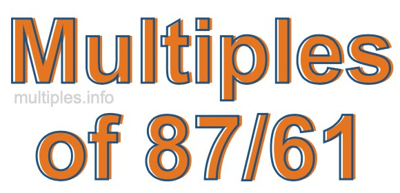 Multiples of 87/61 Multiples of 87/61