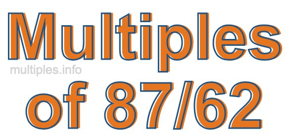Multiples of 87/62 Multiples of 87/62