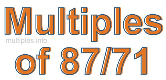 Multiples of 87/71