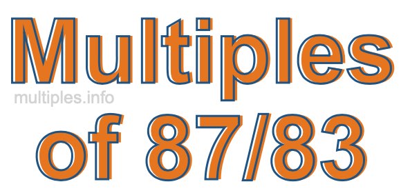 Multiples of 87/83 Multiples of 87/83