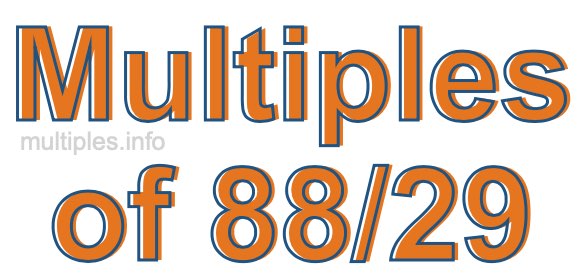 Multiples of 88/29 Multiples of 88/29
