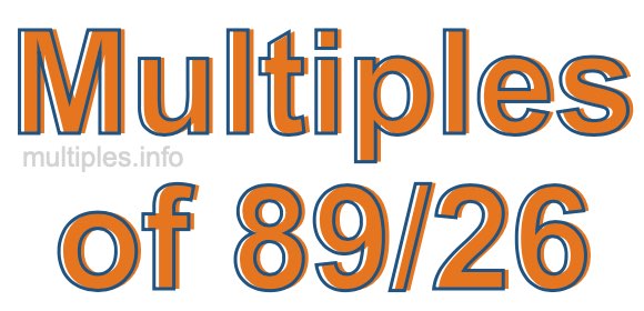 Multiples of 89/26
