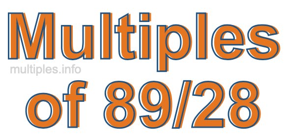 Multiples of 89/28 Multiples of 89/28