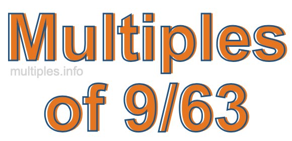 Multiples of 9/63 Multiples of 9/63