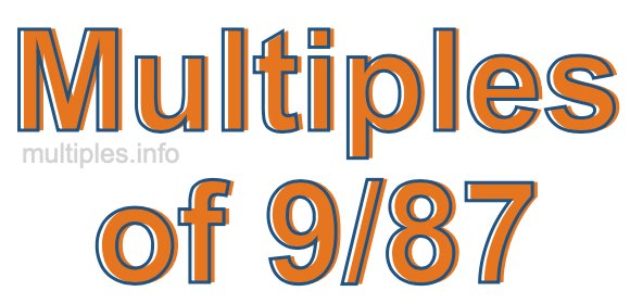 Multiples of 9/87 Multiples of 9/87