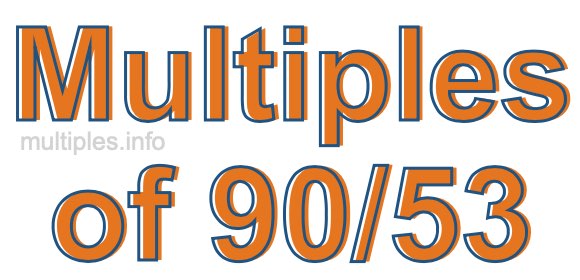 Multiples of 90/53 Multiples of 90/53