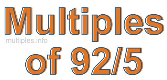 Multiples of 92/5 Multiples of 92/5