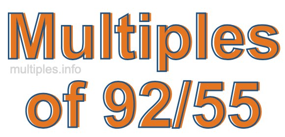 Multiples of 92/55 Multiples of 92/55