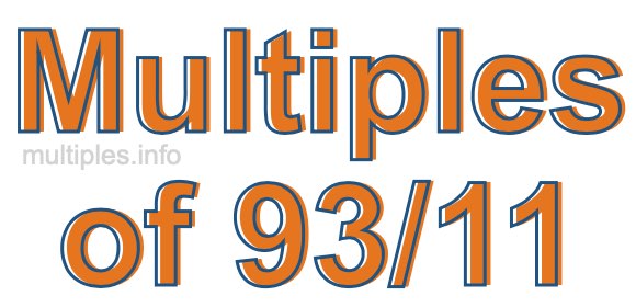 Multiples of 93/11 Multiples of 93/11
