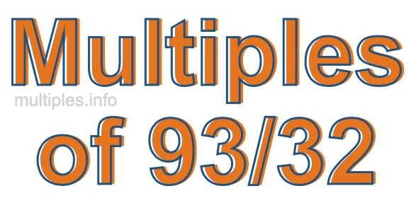 Multiples of 93/32 Multiples of 93/32